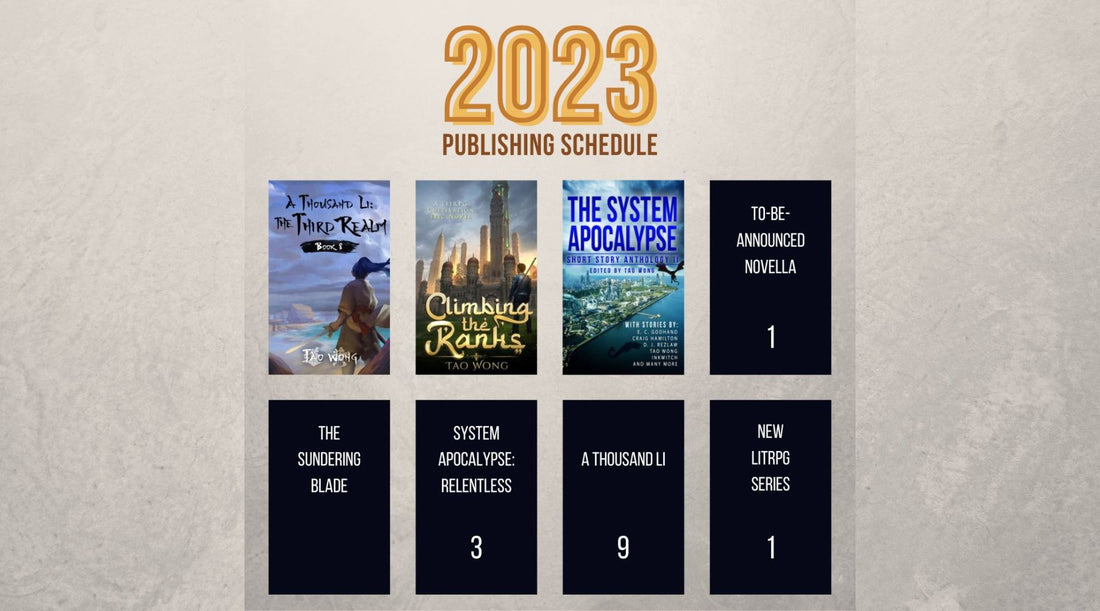 2023 Publishing Schedule graphic