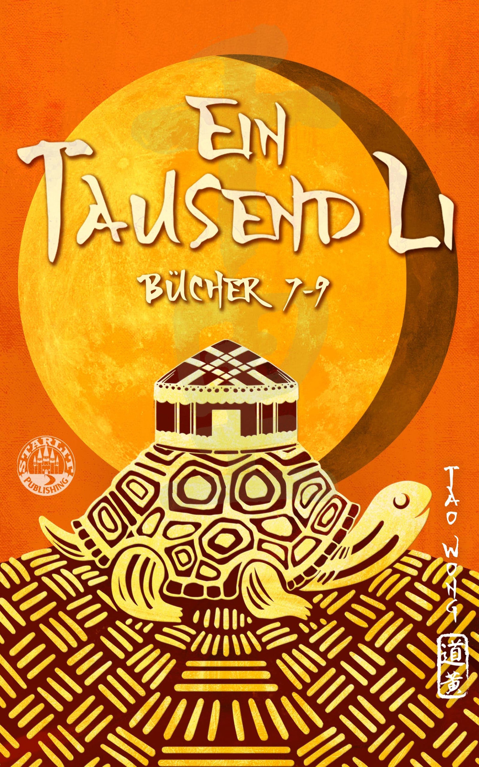 Book cover with turtle design and text on an orange background
